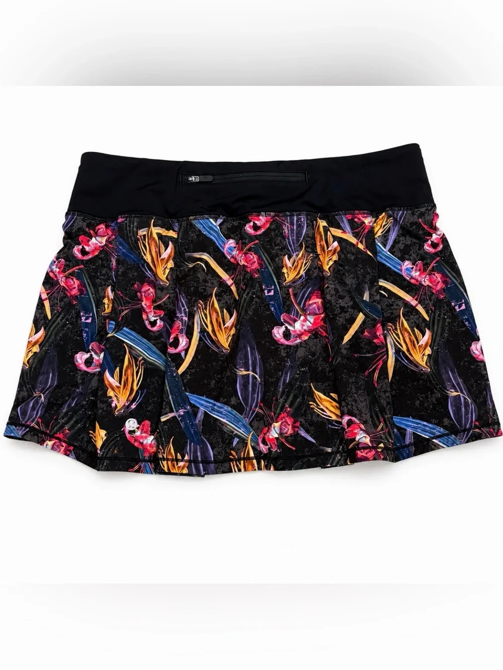 Lululemon Pace Rival Mid-Rise Long Skirt Veiled Floral Black Multi Size 8 Golf